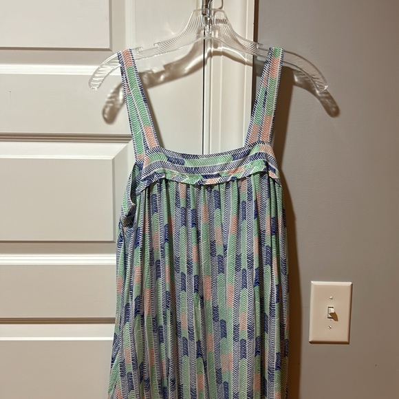 Lemlem Gigi Silk Herringbone Sweepy Tiered Maxi Dress Size Medium - Picture 3 of 5